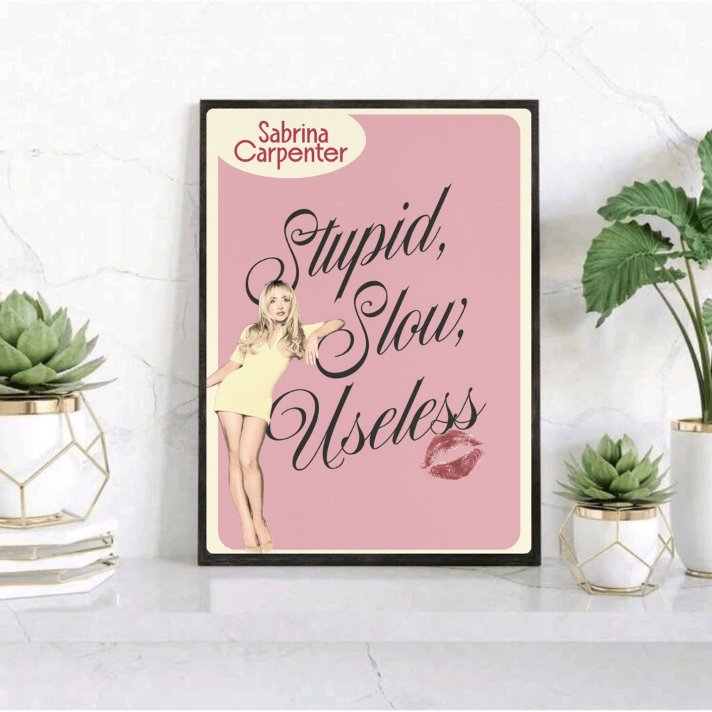 Sabrina Carpenter Poster with Frame - Vibes DistrictSabrina Carpenter Poster with Frame poster GoldVibes District