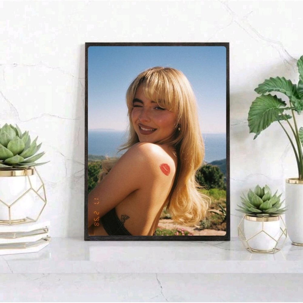 Sabrina Carpenter - Short And Sweet Poster with Frame - Vibes DistrictSabrina Carpenter - Short And Sweet Poster with Frame poster GoldVibes District