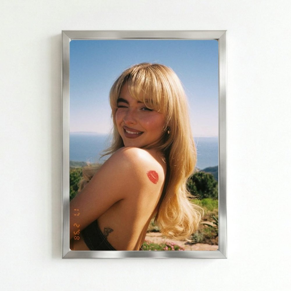 Sabrina Carpenter - Short And Sweet Poster with Frame - Vibes DistrictSabrina Carpenter - Short And Sweet Poster with Frame poster SilverVibes District