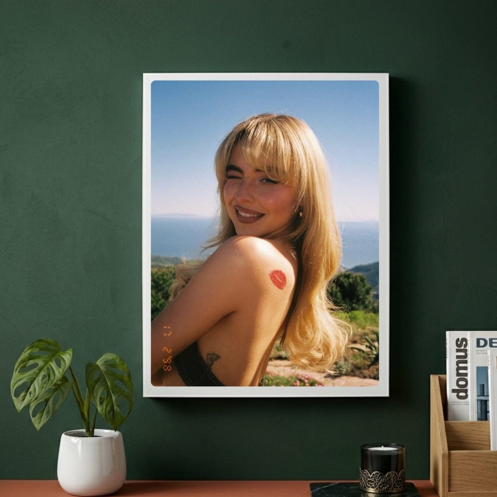 Sabrina Carpenter - Short And Sweet Poster with Frame - Vibes DistrictSabrina Carpenter - Short And Sweet Poster with Frame poster GoldVibes District