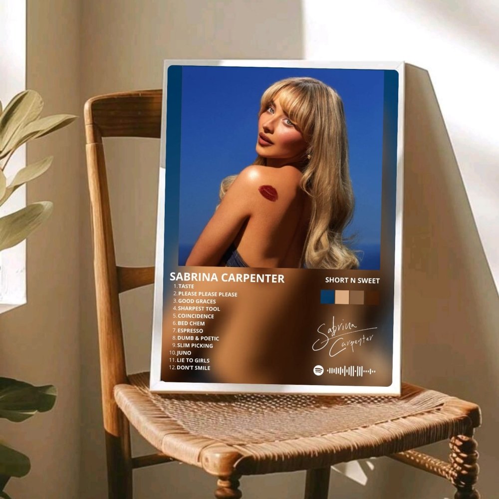 Sabrina Carpenter - Short N Sweet Poster with Frame - Vibes DistrictSabrina Carpenter - Short N Sweet Poster with Frame poster SilverVibes District