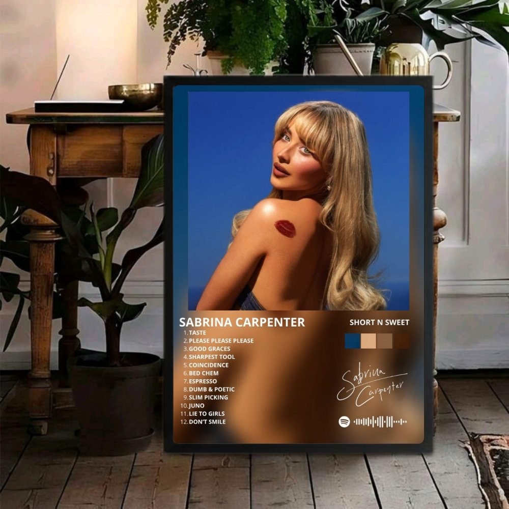 Sabrina Carpenter - Short N Sweet Poster with Frame - Vibes DistrictSabrina Carpenter - Short N Sweet Poster with Frame poster SilverVibes District