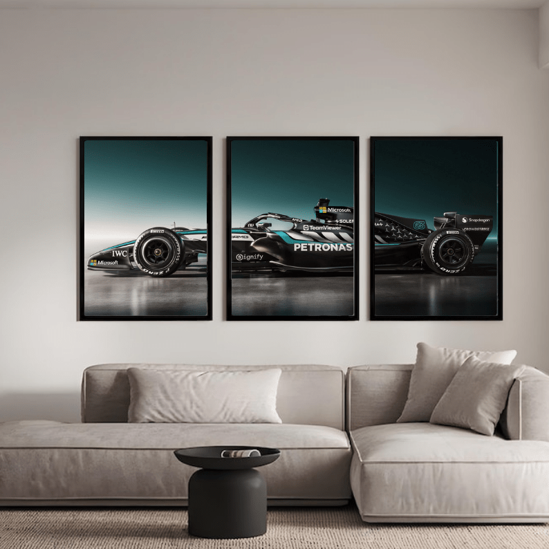 Set George Russell Mercedes F1 car - Vibes DistrictSet George Russell Mercedes F1 car A4Vibes District