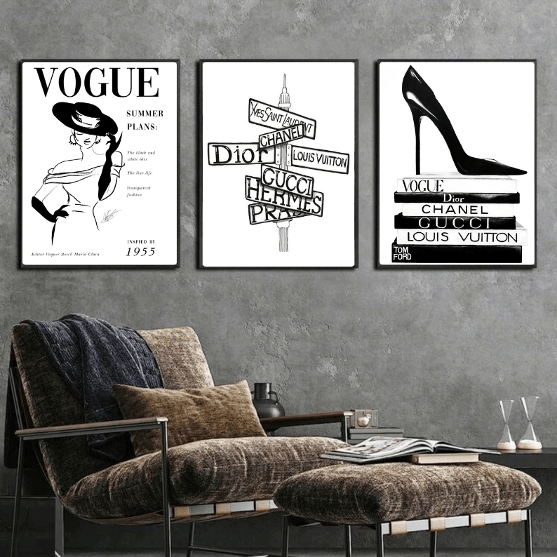 Set: luxury brand, vogue - Vibes DistrictSet: luxury brand, vogue Two A4, one A3Vibes District