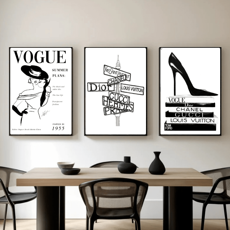 Set: luxury brand, vogue - Vibes DistrictSet: luxury brand, vogue Two A4, one A3Vibes District