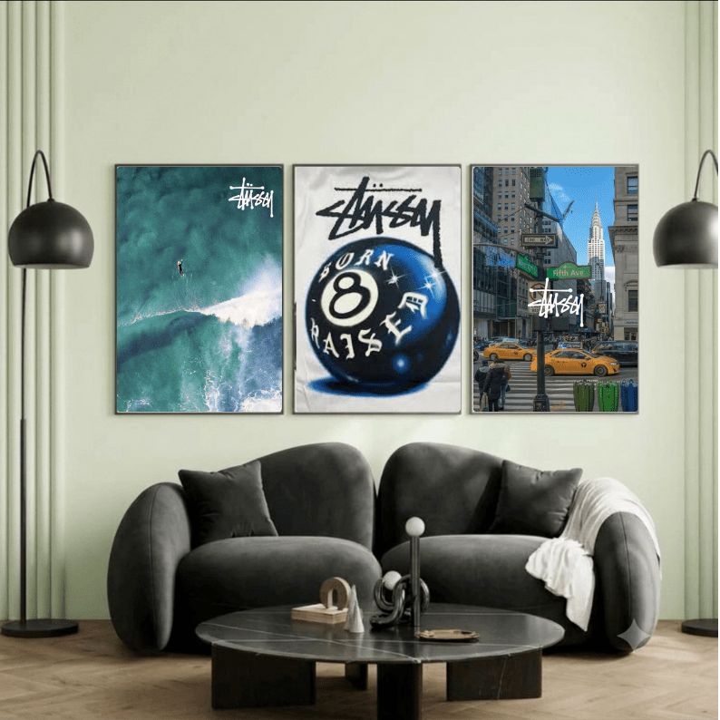 Set: stussy - Vibes DistrictSet: stussy Two A4, one A3Vibes District