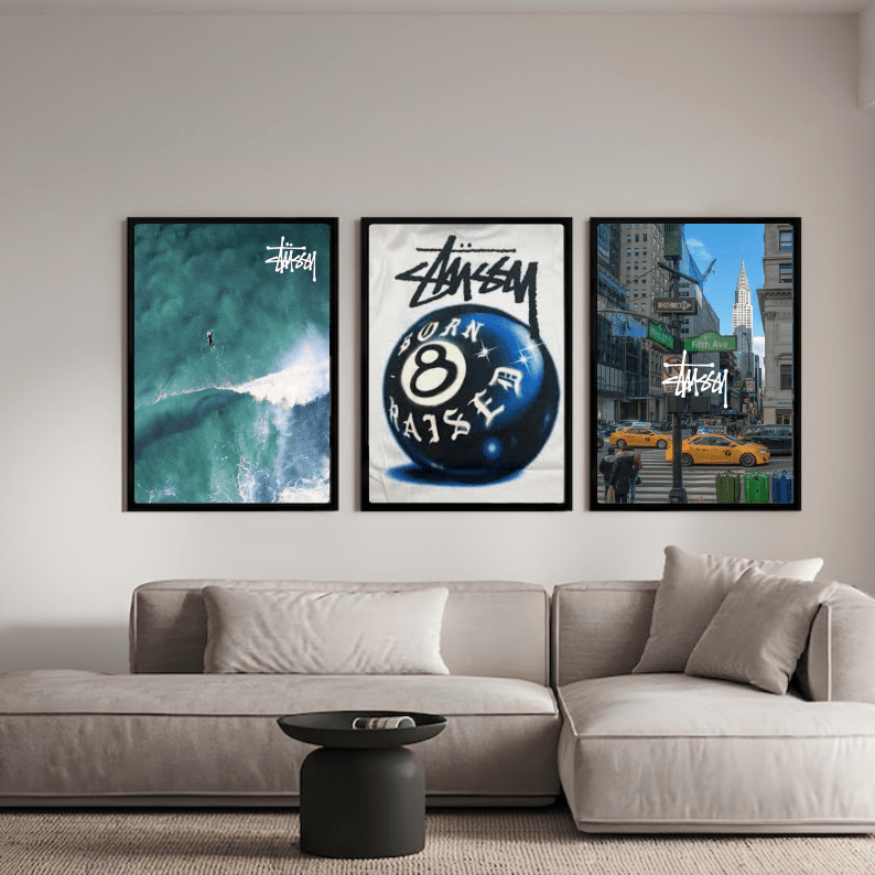 Set: stussy - Vibes DistrictSet: stussy Two A4, one A3Vibes District