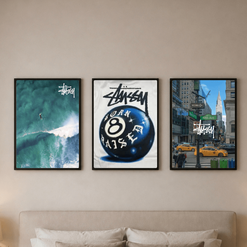 Set: stussy - Vibes DistrictSet: stussy Two A4, one A3Vibes District