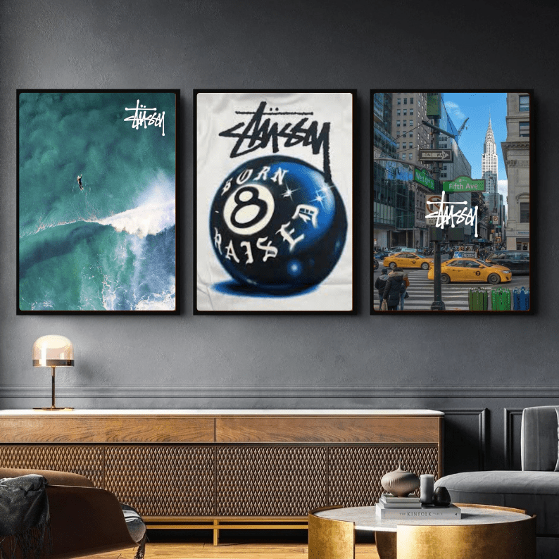 Set: stussy - Vibes DistrictSet: stussy Two A4, one A3Vibes District