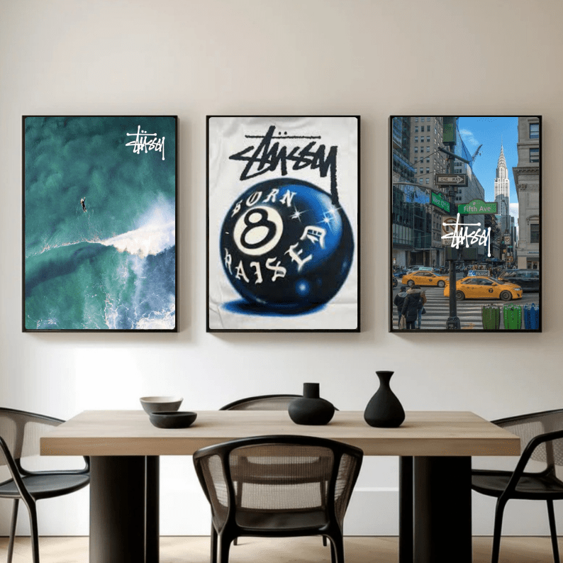 Set: stussy - Vibes DistrictSet: stussy Two A4, one A3Vibes District