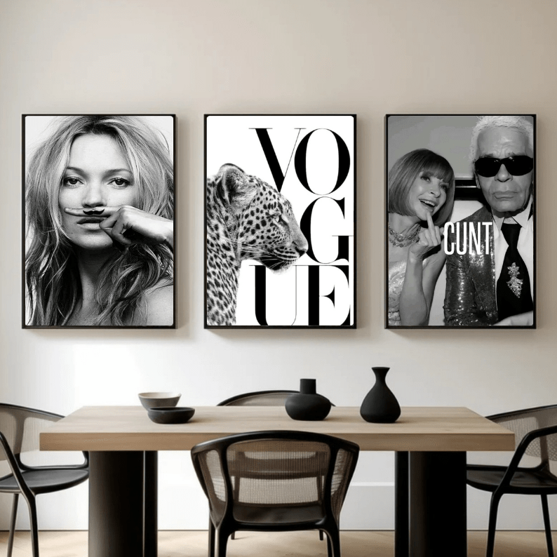 Set: vogue, kate moss, anna wintour, karl lagerfeld - Vibes DistrictSet: vogue, kate moss, anna wintour, karl lagerfeld Two A4, one A3Vibes District