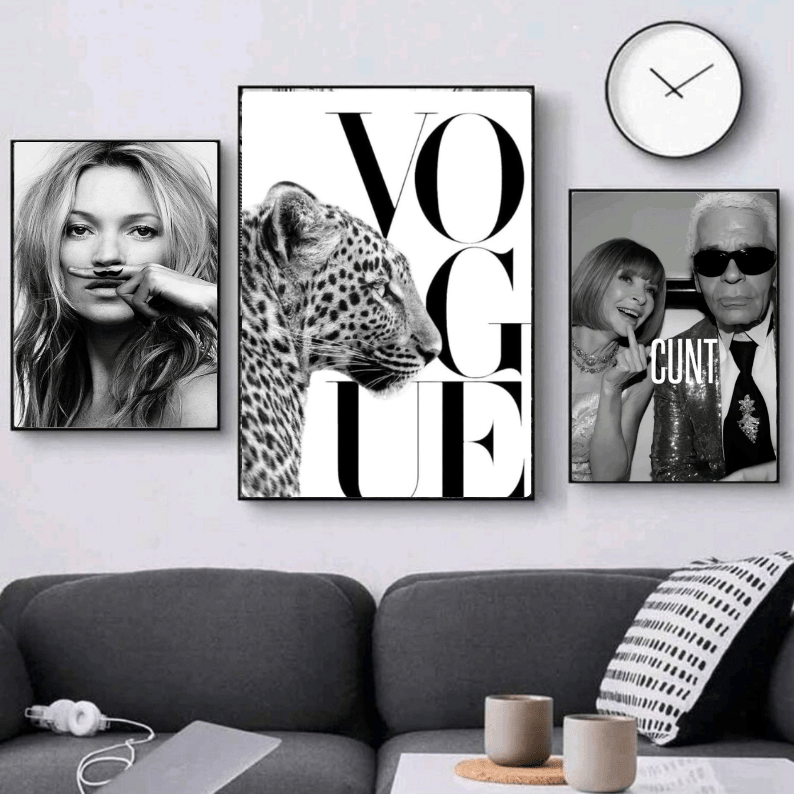 Set: vogue, kate moss, anna wintour, karl lagerfeld - Vibes DistrictSet: vogue, kate moss, anna wintour, karl lagerfeld Two A4, one A3Vibes District