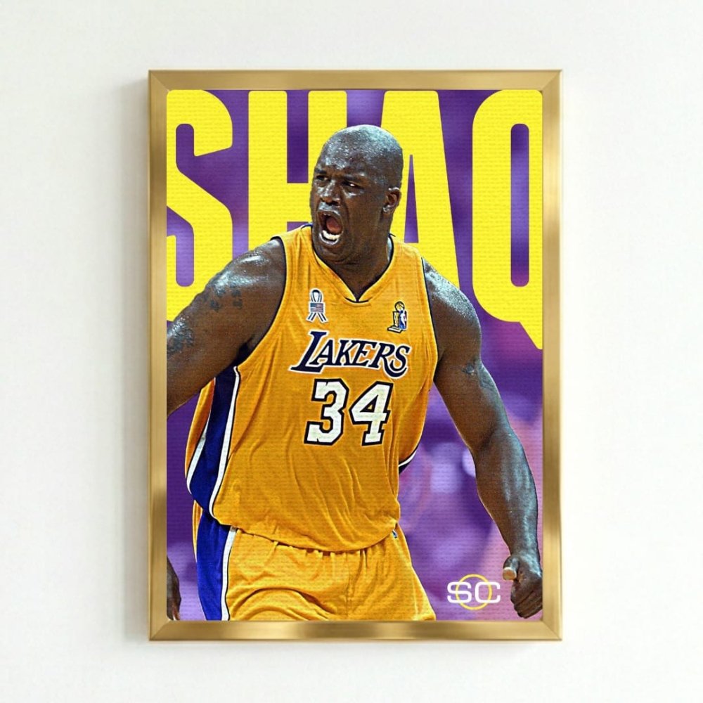 Shaquille O'Neal - Basket - Vibes DistrictShaquille O'Neal - Basket poster GoldVibes District