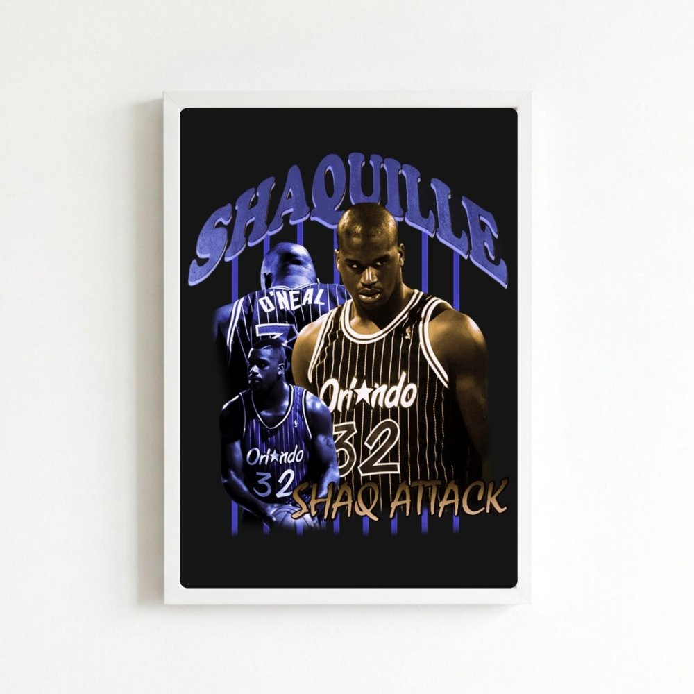 Shaquille O'Neal - Basket - Vibes DistrictShaquille O'Neal - Basket poster BiancoVibes District