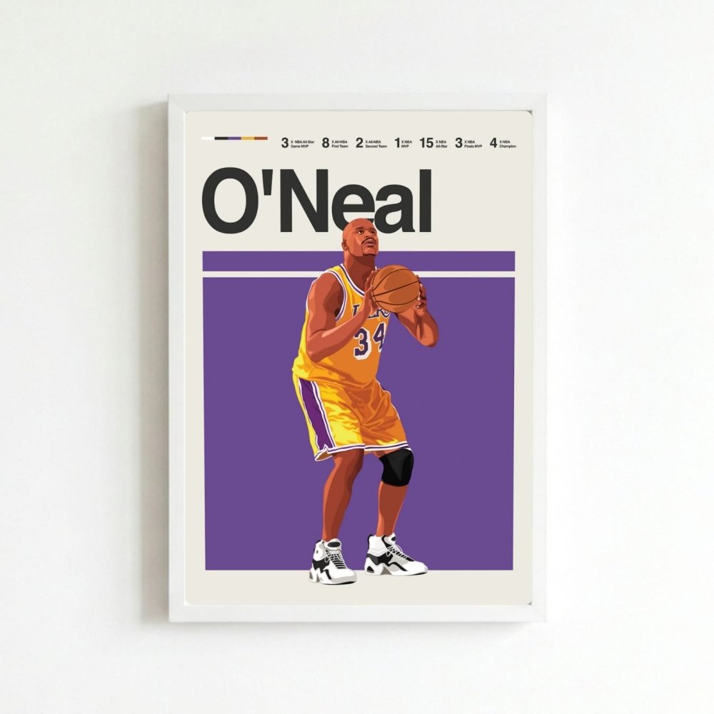 Shaquille O'Neal - Basket - Vibes DistrictShaquille O'Neal - Basket poster BiancoVibes District