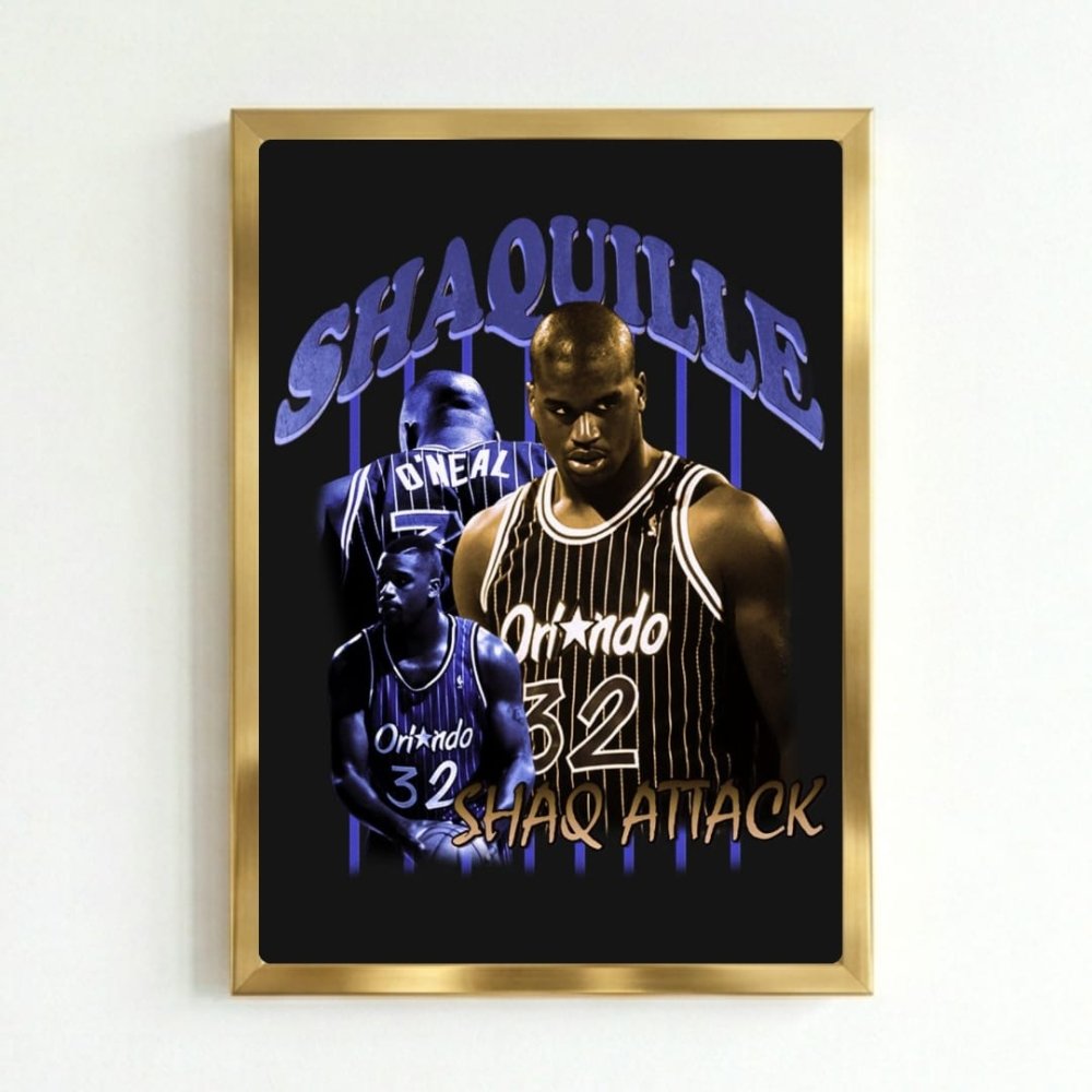 Shaquille O'Neal - Basket - Vibes DistrictShaquille O'Neal - Basket poster GoldVibes District