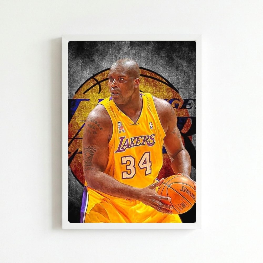 Shaquille O'Neal - Basket - Vibes DistrictShaquille O'Neal - Basket poster BiancoVibes District