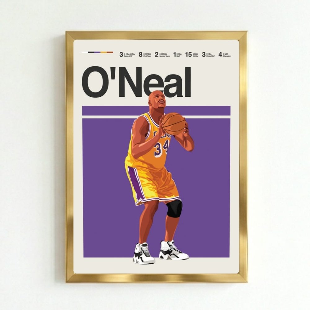 Shaquille O'Neal - Basket - Vibes DistrictShaquille O'Neal - Basket poster GoldVibes District