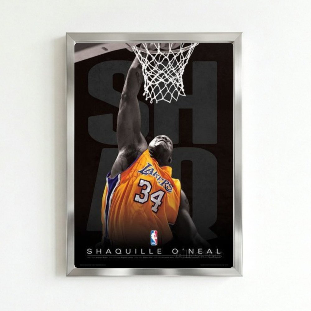 Shaquille O'Neal - Basket - Vibes DistrictShaquille O'Neal - Basket poster SilverVibes District