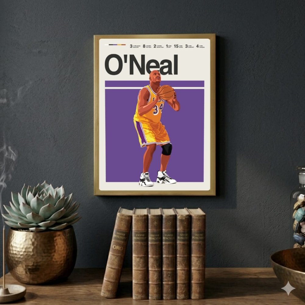 Shaquille O'Neal - Basket - Vibes DistrictShaquille O'Neal - Basket poster GoldVibes District
