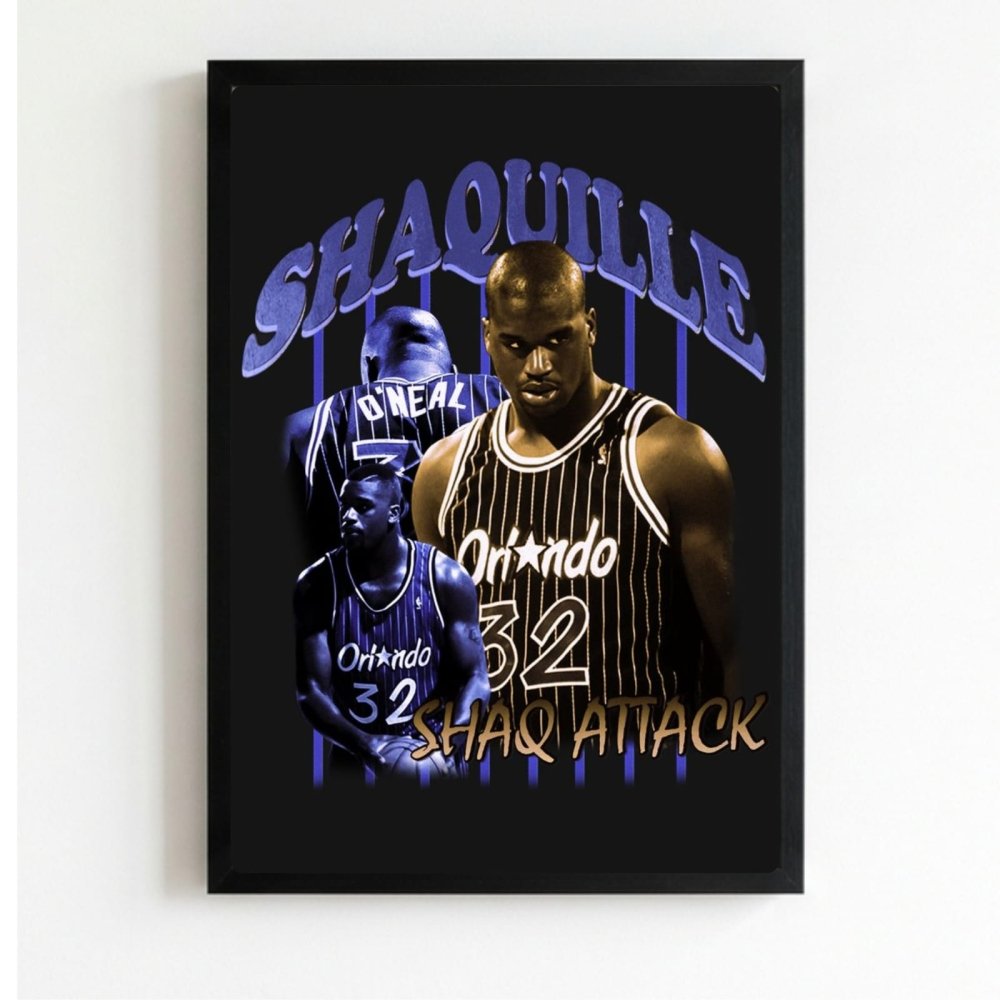 Shaquille O'Neal - Basket - Vibes DistrictShaquille O'Neal - Basket poster NeroVibes District