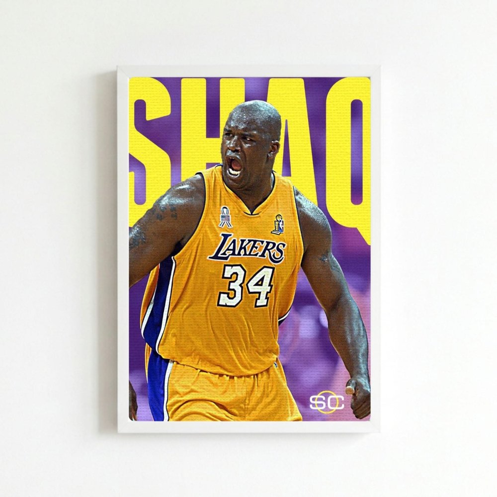 Shaquille O'Neal - Basket - Vibes DistrictShaquille O'Neal - Basket poster BiancoVibes District