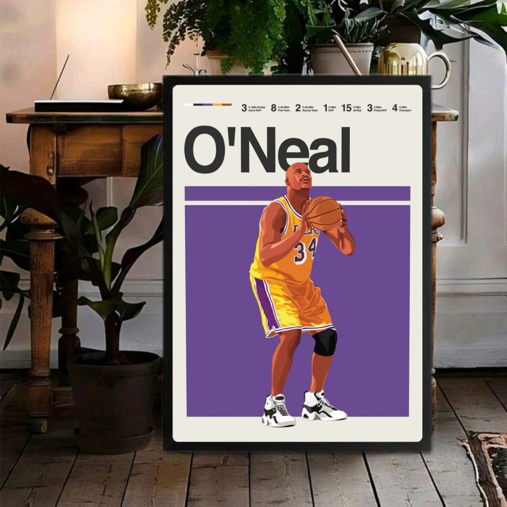 Shaquille O'Neal - Basket - Vibes DistrictShaquille O'Neal - Basket poster GoldVibes District