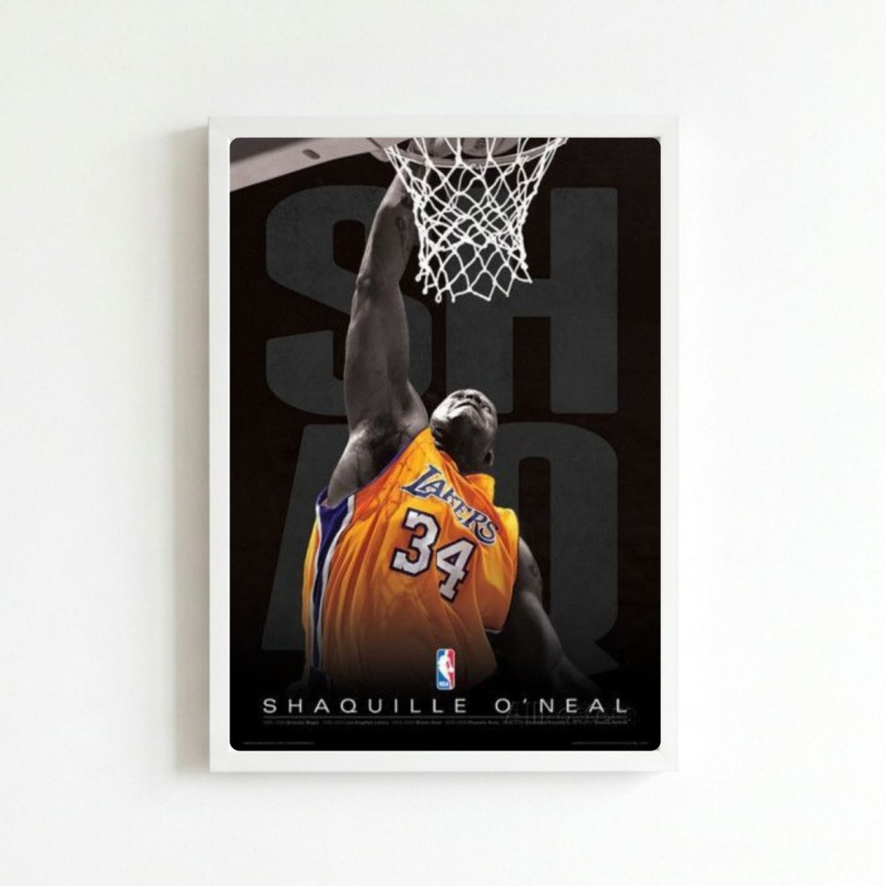 Shaquille O'Neal - Basket - Vibes DistrictShaquille O'Neal - Basket poster BiancoVibes District