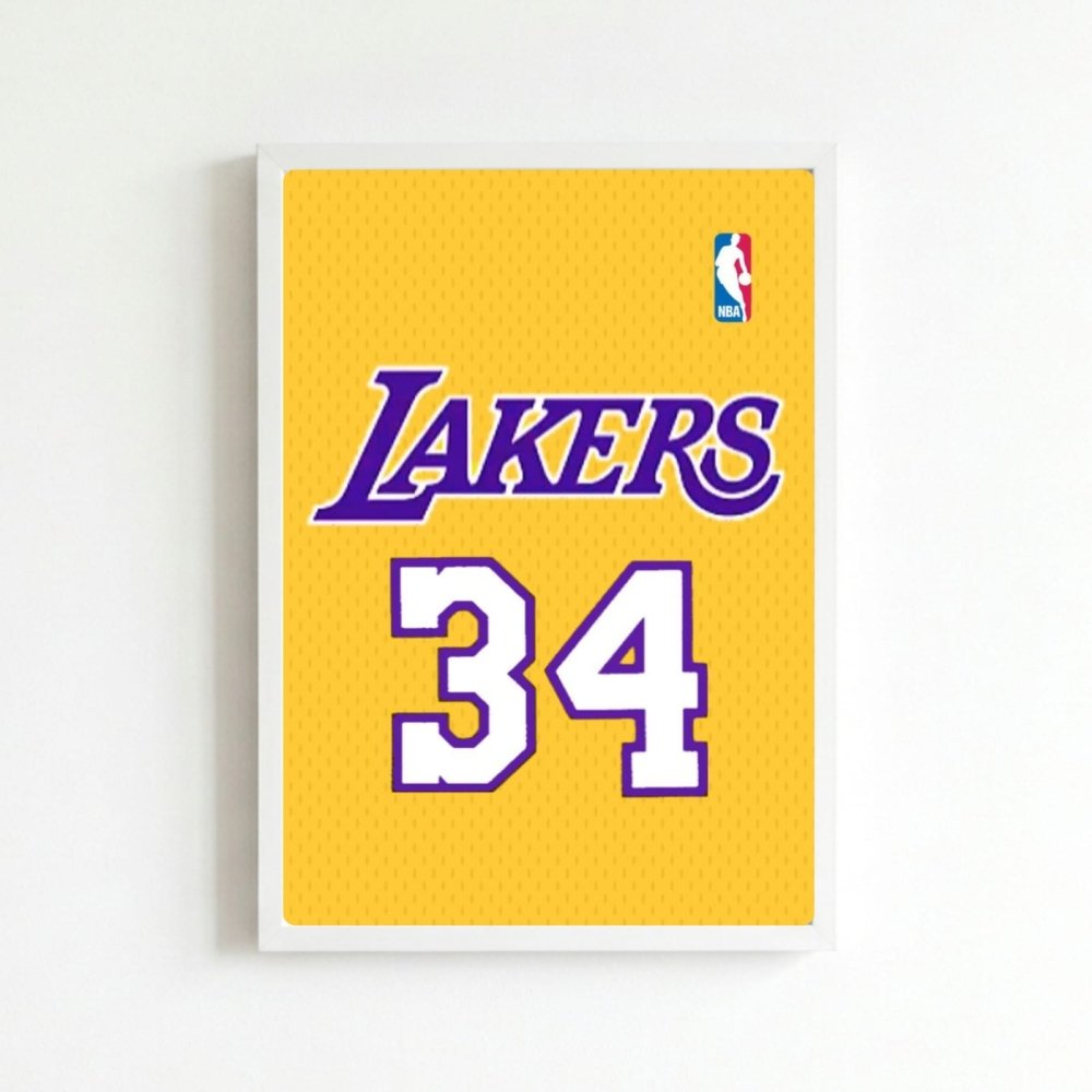 Shaquille O'Neal - Basket - Vibes DistrictShaquille O'Neal - Basket poster BiancoVibes District