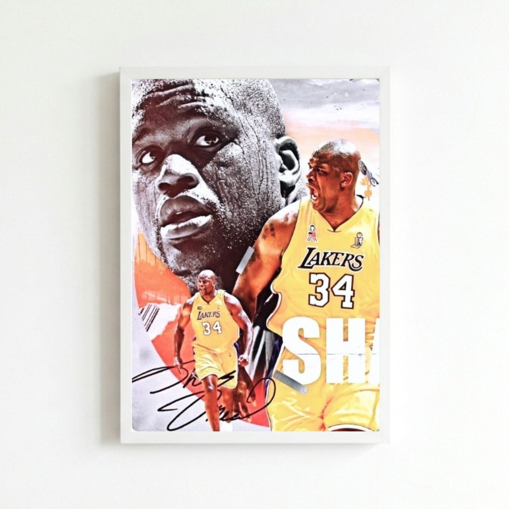 Shaquille O'Neal - Basket - Vibes DistrictShaquille O'Neal - Basket poster BiancoVibes District