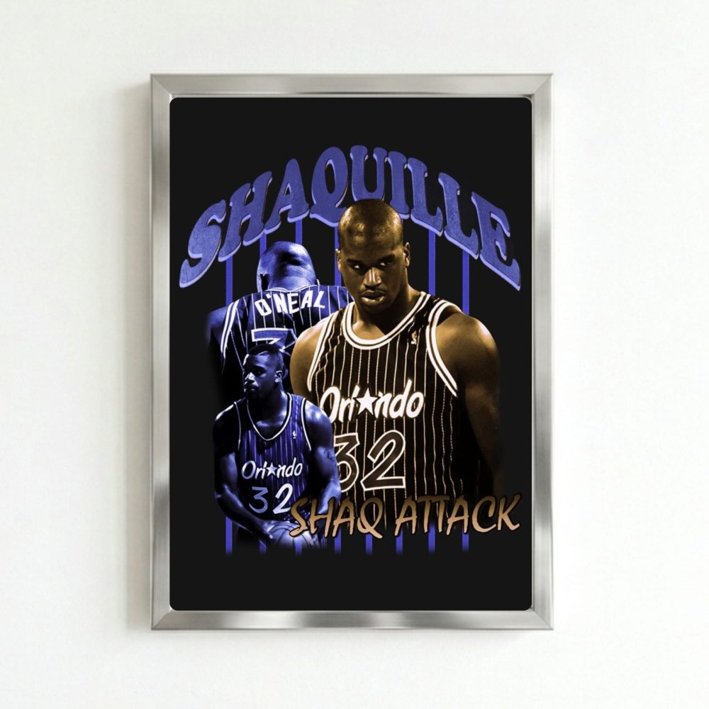 Shaquille O'Neal - Basket - Vibes DistrictShaquille O'Neal - Basket poster SilverVibes District