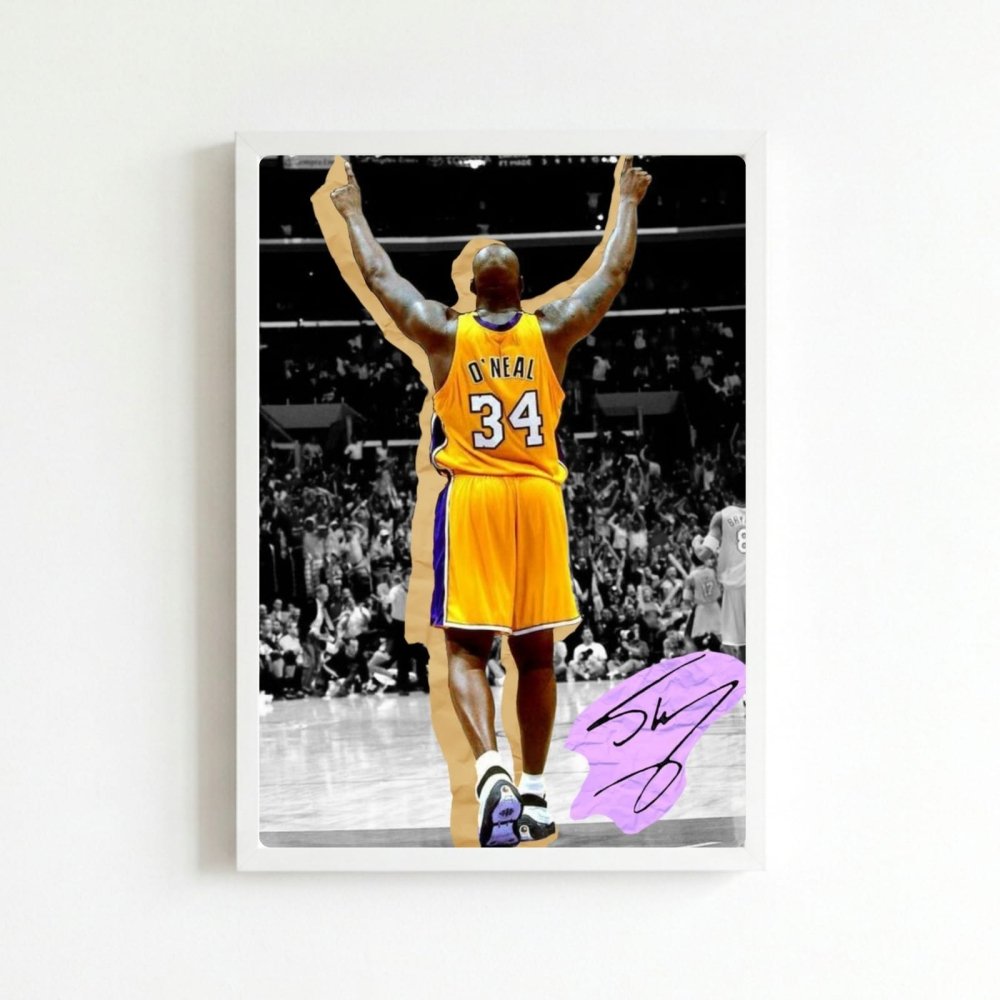Shaquille O'Neal - Basket - Vibes DistrictShaquille O'Neal - Basket poster BiancoVibes District
