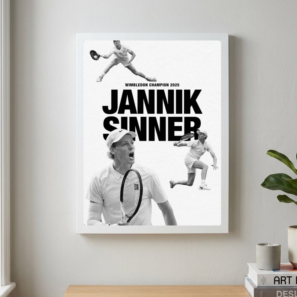 sinner - tennis - Vibes Districtsinner - tennis poster BiancoVibes District