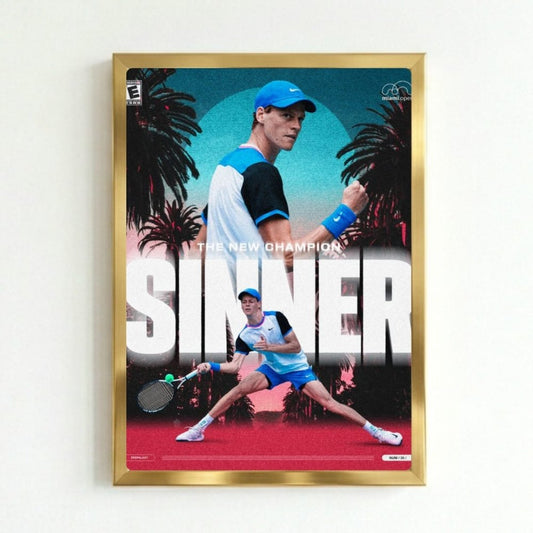 sinner - tennis - Vibes Districtsinner - tennis poster GoldVibes District