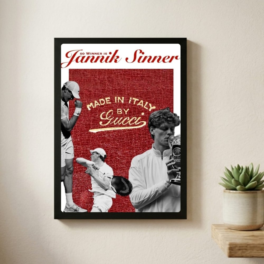 sinner - tennis - Vibes Districtsinner - tennis poster GoldVibes District