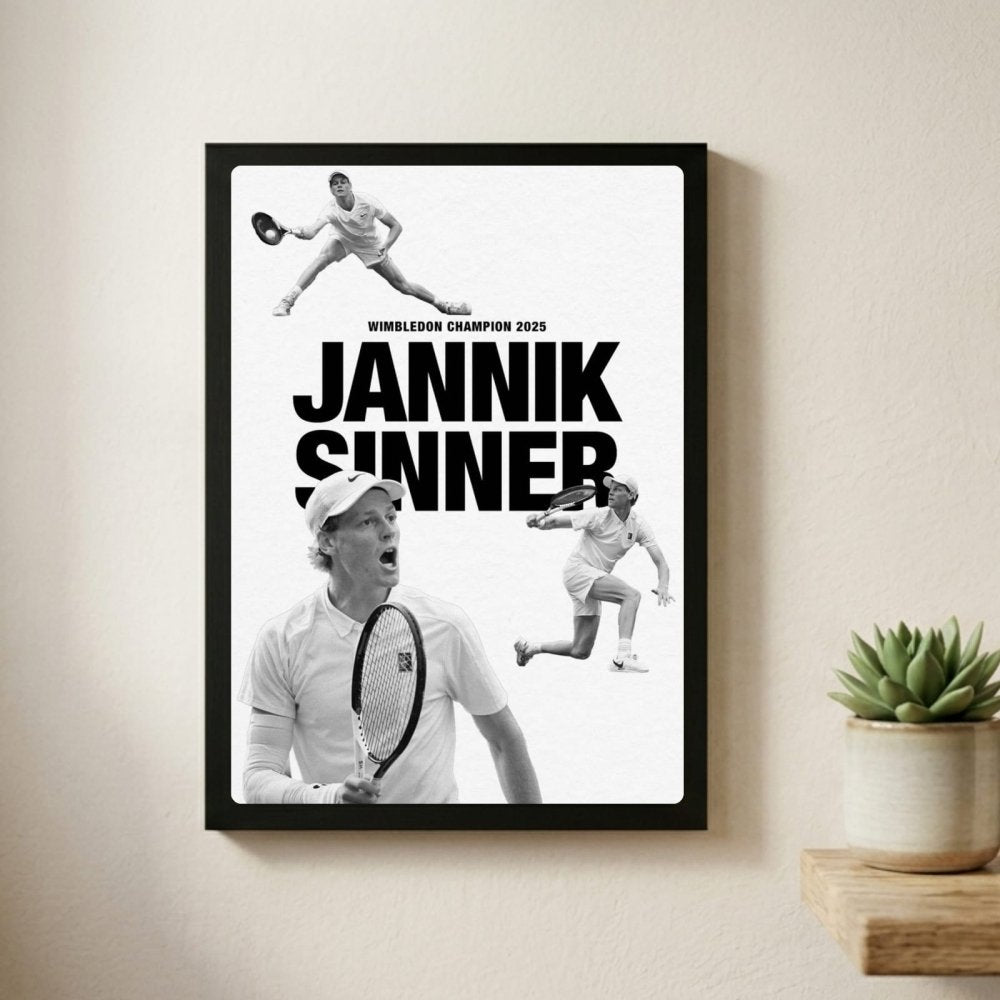 sinner - tennis - Vibes Districtsinner - tennis poster BiancoVibes District