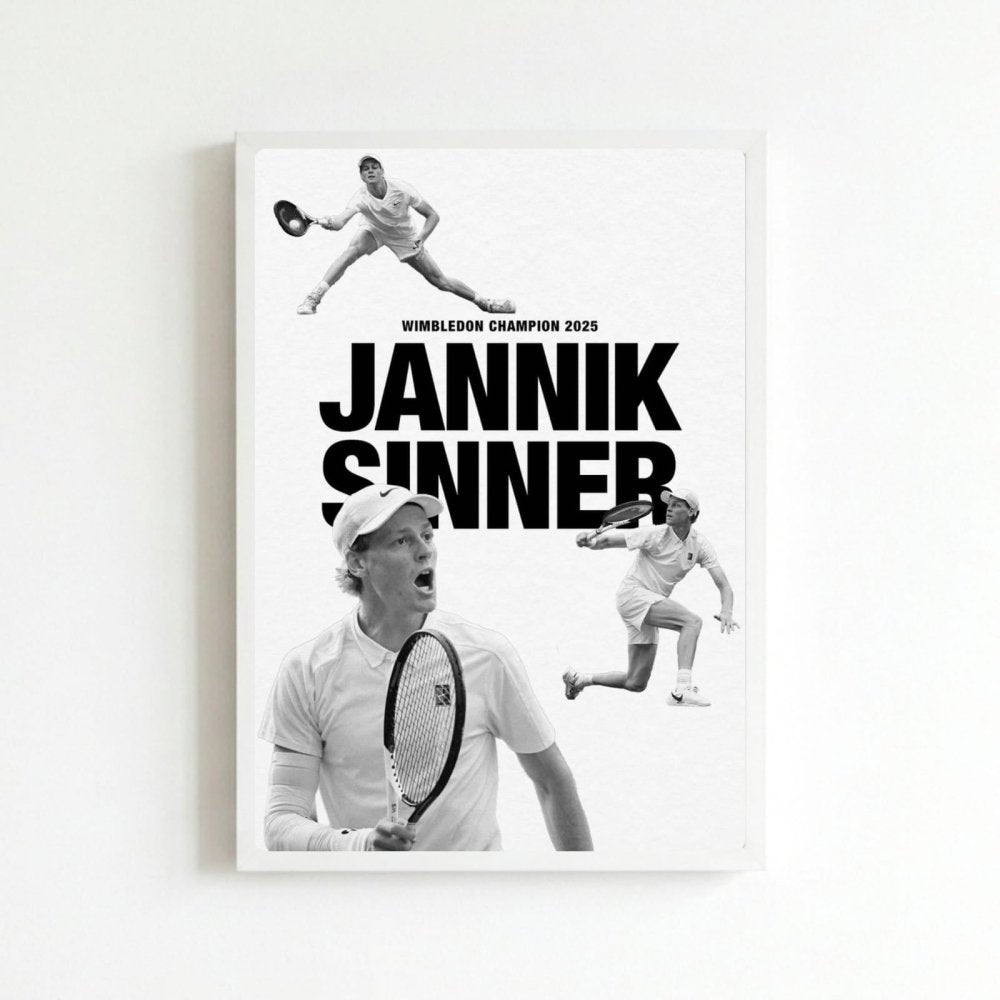 sinner - tennis - Vibes Districtsinner - tennis poster BiancoVibes District