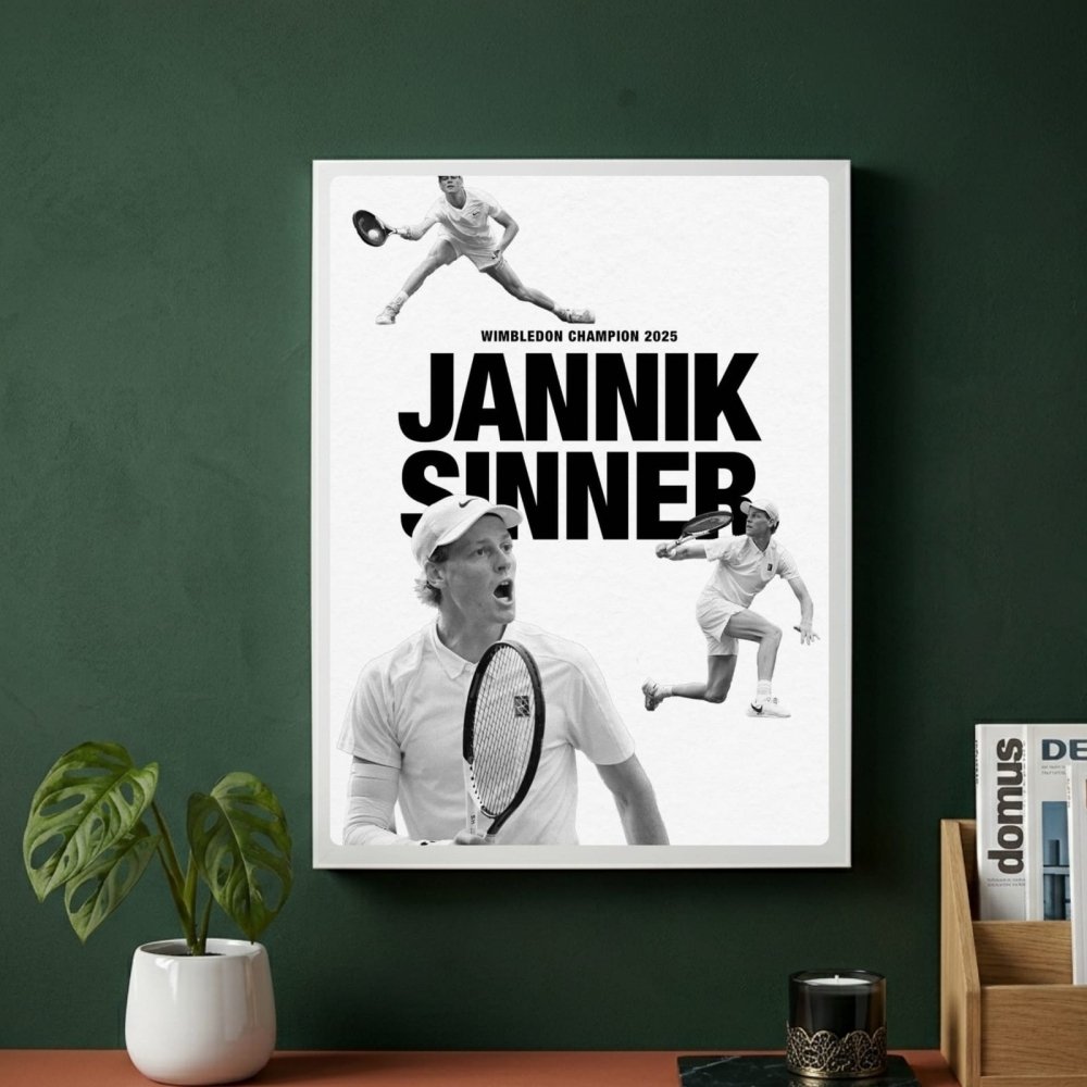 sinner - tennis - Vibes Districtsinner - tennis poster BiancoVibes District