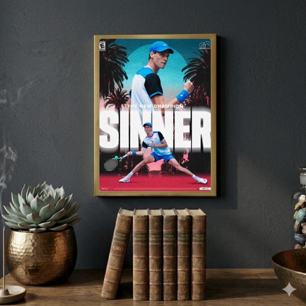 sinner - tennis - Vibes Districtsinner - tennis poster SilverVibes District