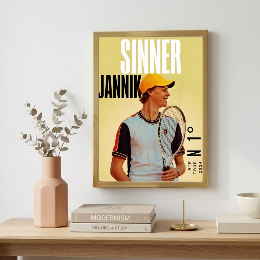 sinner - tennis - Vibes Districtsinner - tennis poster BiancoVibes District