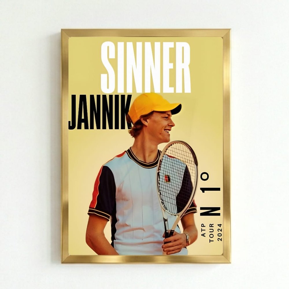 sinner - tennis - Vibes Districtsinner - tennis poster GoldVibes District
