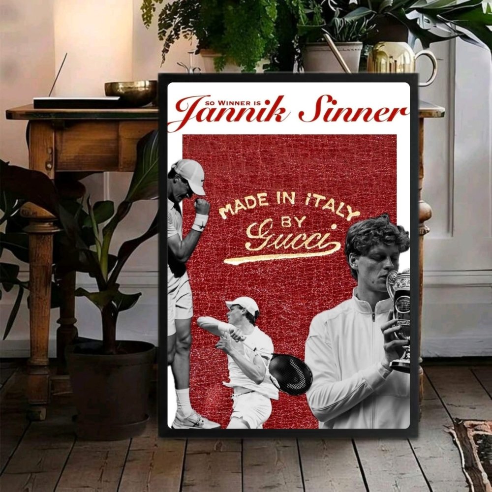 sinner - tennis - Vibes Districtsinner - tennis poster GoldVibes District