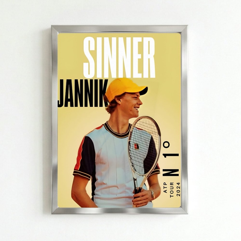 sinner - tennis - Vibes Districtsinner - tennis poster SilverVibes District
