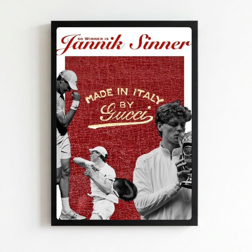 sinner - tennis - Vibes Districtsinner - tennis poster NeroVibes District