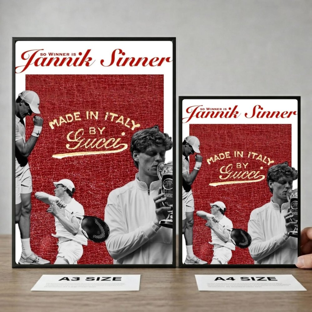 sinner - tennis - Vibes Districtsinner - tennis poster GoldVibes District