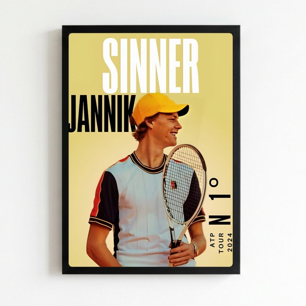 sinner - tennis - Vibes Districtsinner - tennis poster NeroVibes District