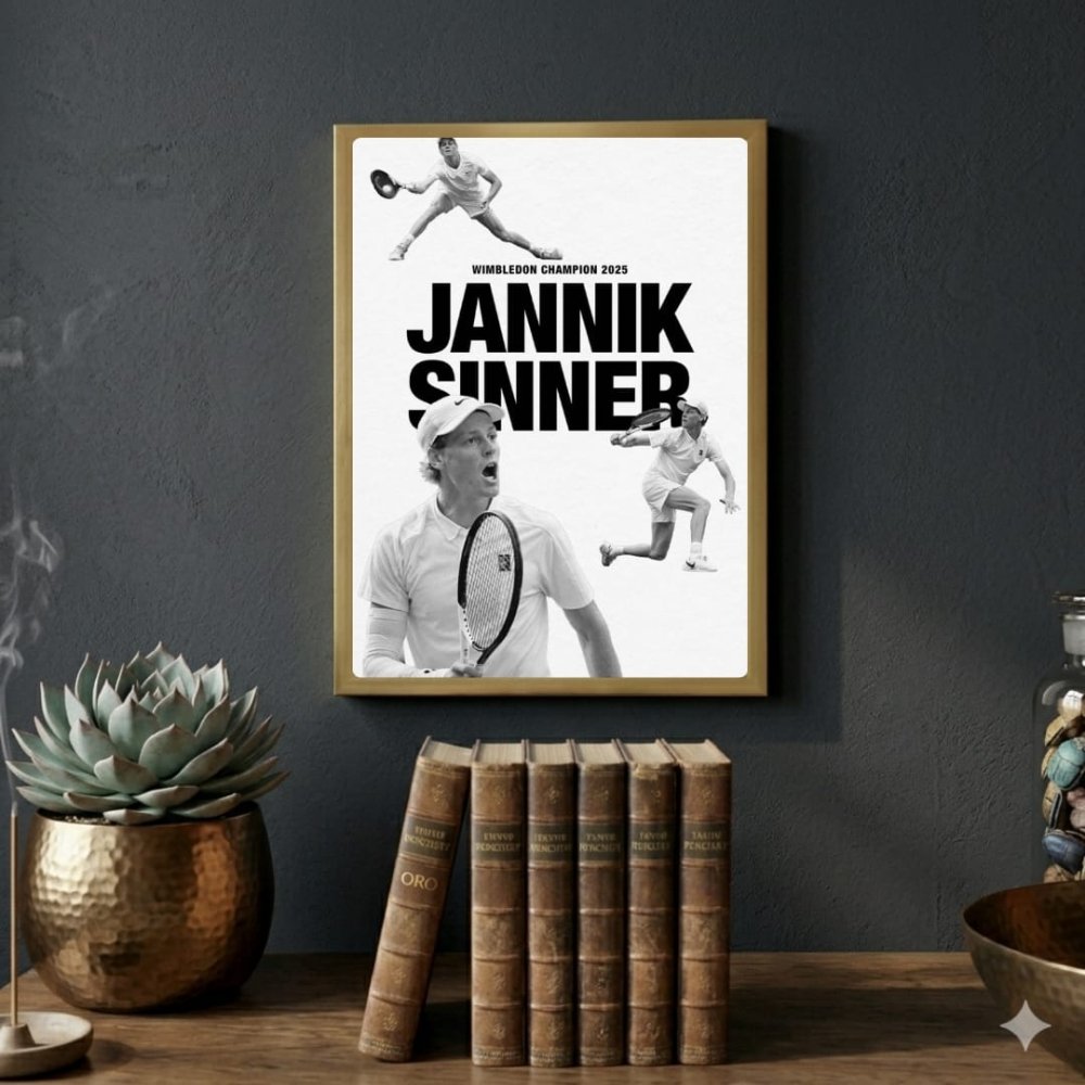 sinner - tennis - Vibes Districtsinner - tennis poster BiancoVibes District