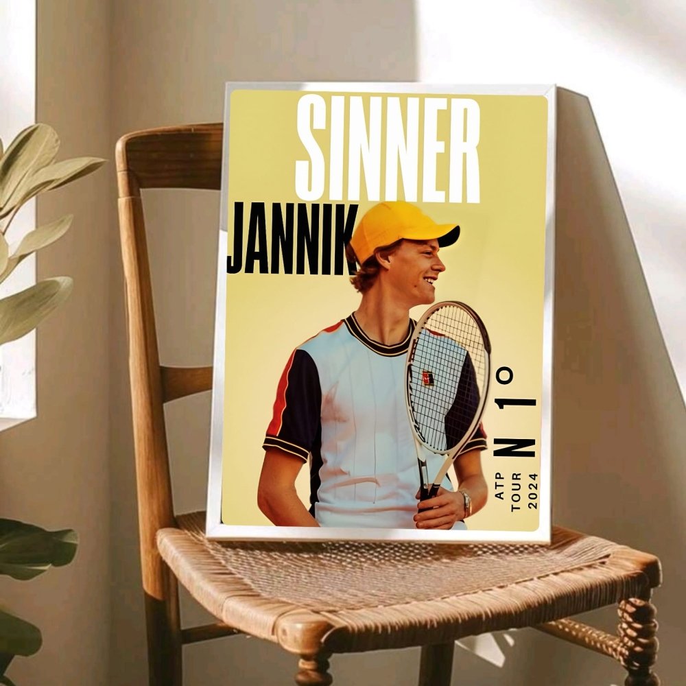 sinner - tennis - Vibes Districtsinner - tennis poster BiancoVibes District
