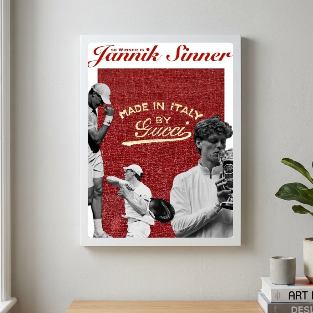 sinner - tennis - Vibes Districtsinner - tennis poster GoldVibes District