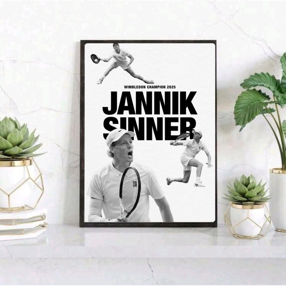 sinner - tennis - Vibes Districtsinner - tennis poster BiancoVibes District